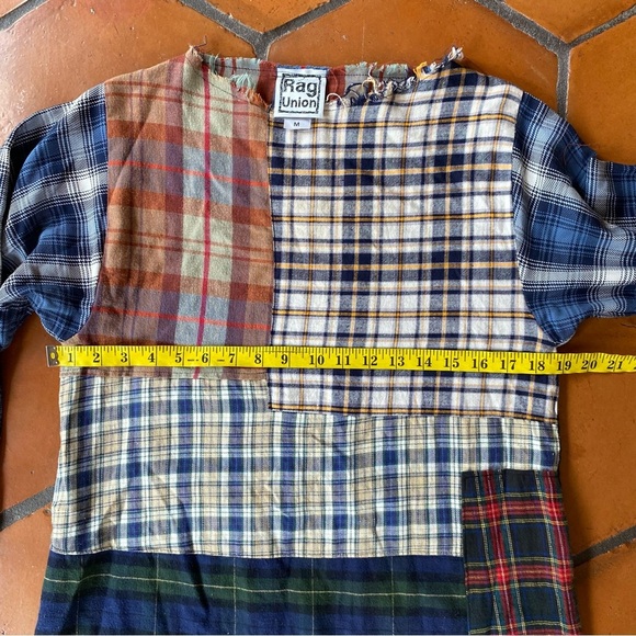 Rag Union Patchwork Tunic Dress Boho Lagenlook Made In UK Size Medium M - Picture 6 of 6